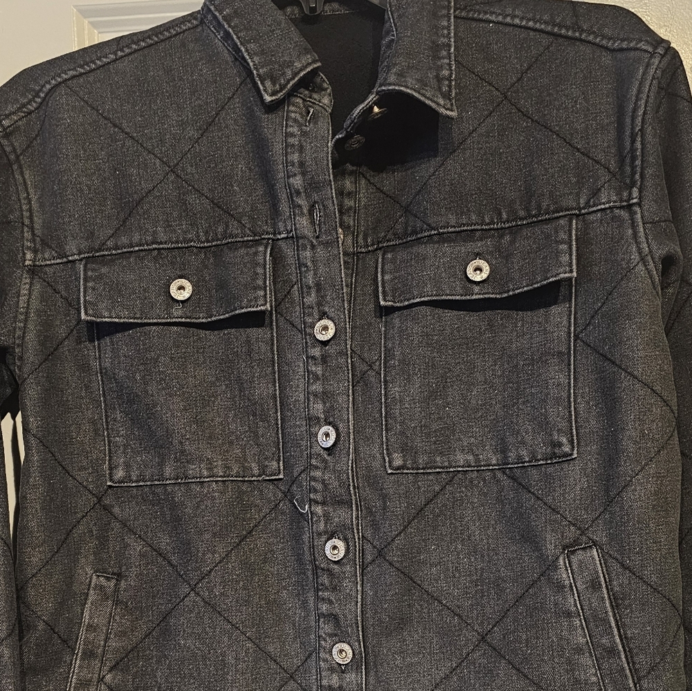 Unisex Black Quilted Jacket